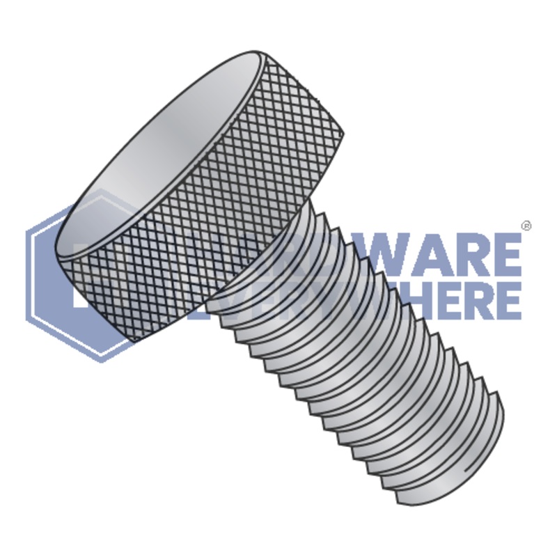 6-32 x 3/8 KNURLED THUMB SCREWS / Aluminum / Plain FUL163378749067