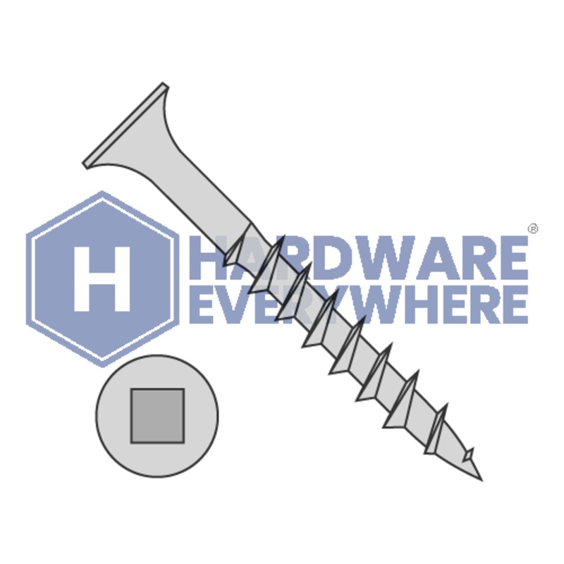 8 x 1 1/4 DECK SCREWS / Square / Bugle Head / Steel / Dacrotized