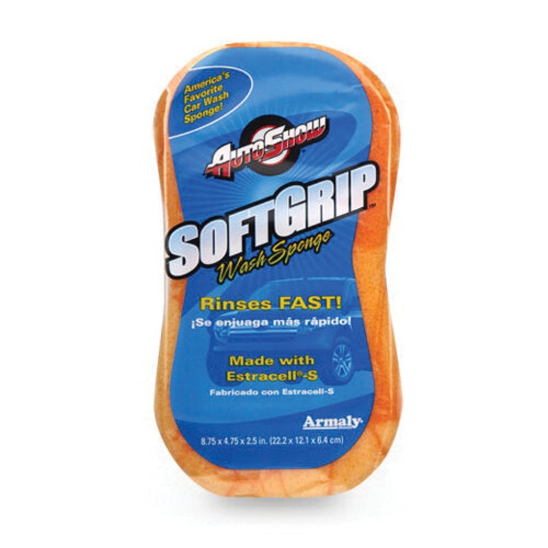 AutoShow SoftGrip 11802 Wash Sponge, 8-3/4 in L, 4-3/4 in W, Resists: Scratch