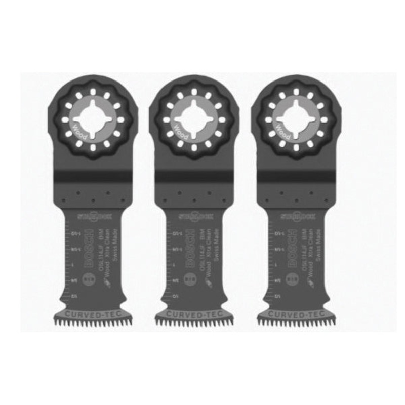 BOSCH OSL114JF-3 Oscillating Multi-Tool Blade, Straight Blade, 4 in L Blade, 1-1/4 in W Blade, Bi-Metal Blade