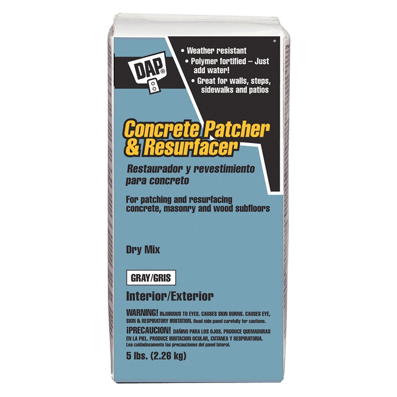 DAP 7079810468 Dry Mix Concrete Patcher and Resurfacer, Powder, Gray, 10 lb
