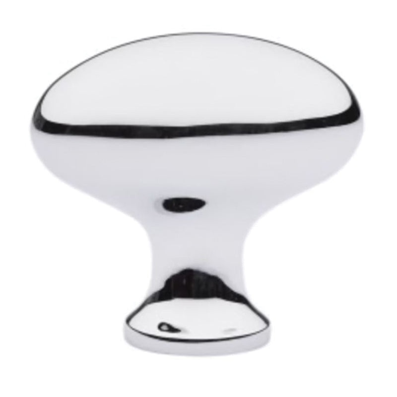 EMTEK 86124US26 Cabinet Knob, Egg, 1-5/8 in Projection, Polished Chrome