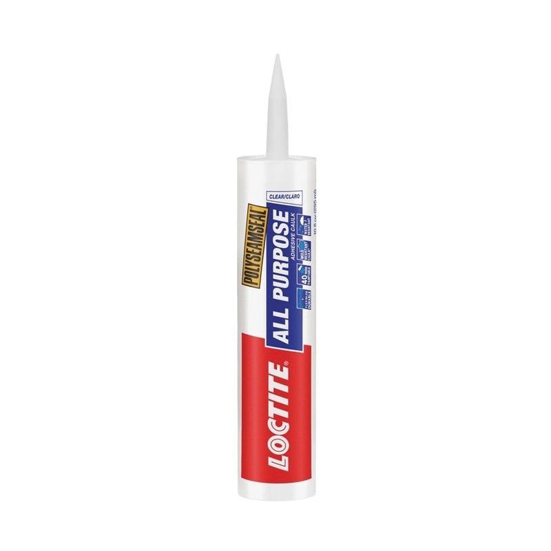 Henkel 2154740 All-Purpose Adhesive Caulk, Liquid, Clear, Acrylic, Rubber Base, 2 to 7 days Curing, 10 oz, Cartridge