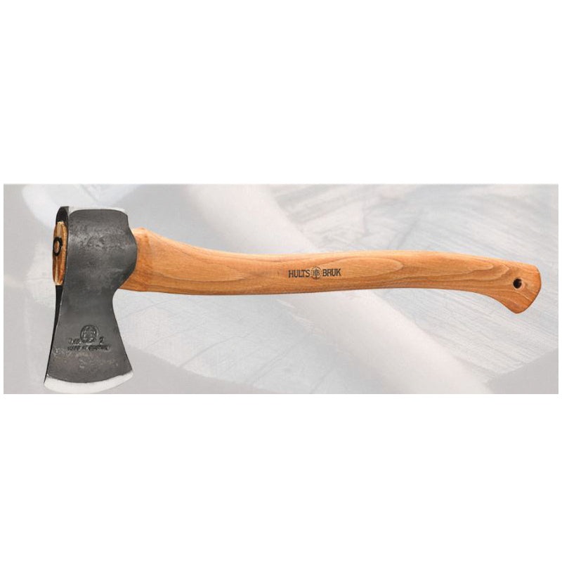Hults Bruk H840712 Medium Sized Axe, 2 lb Head, 3-1/2 in Cutting Edge, Steel Head, Hickory Wood Handle, 20 in OAL