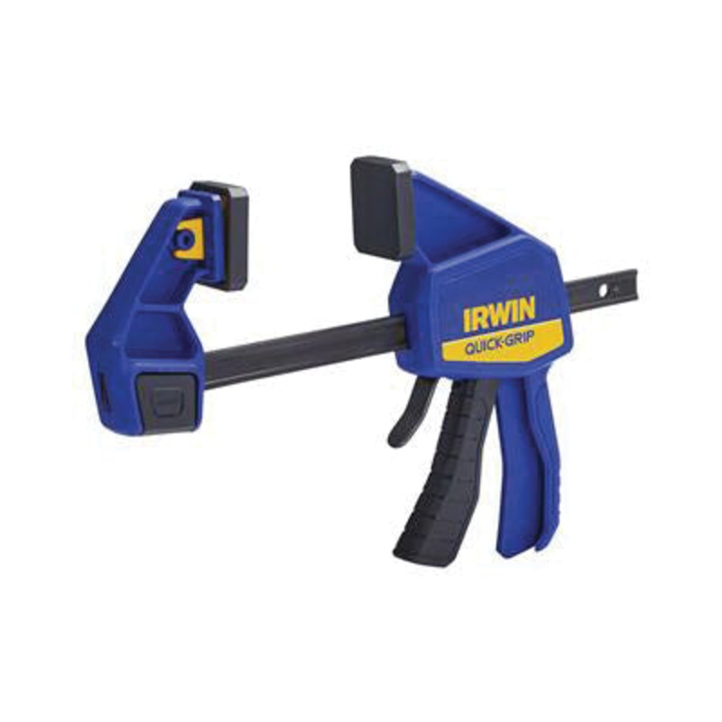 IRWIN QUICK-GRIP 1964718 Medium-Duty Bar Clamp, 7-7/8 to 19-3/8 in Clamping, 3-13/16 in D Throat, 300 lb Clamping