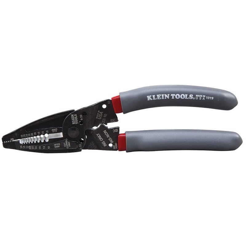 KLEIN TOOLS Klein-Kurve 1019 Wire Stripper/Crimper, 7-3/4 in OAL, 26 to 10 AWG, 28 to 12 AWG Cable/Wire