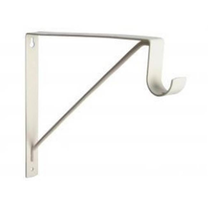 KV 1195 Series 1195 CREAM Closet Rod and Shelf Bracket, 1 in W, 10 in H, 13 ga Gauge, Cold Rolled Steel, Cream White