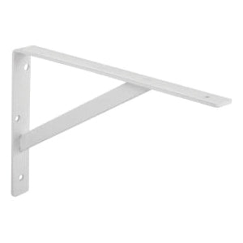 KV 208 WH 400 Super-Duty Ultimate L-Bracket, 1-3/16 in W, 10 in H, Cold Rolled Steel, White, Wall Mounting