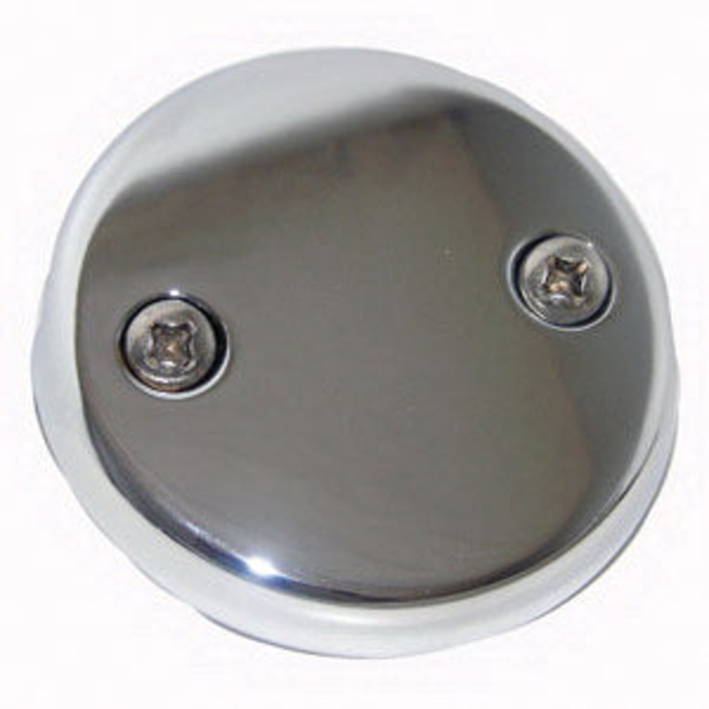 LASCO 03-1425 Bathtub Drain Waste and Overflow Plate With Screw, Chrome-Plated