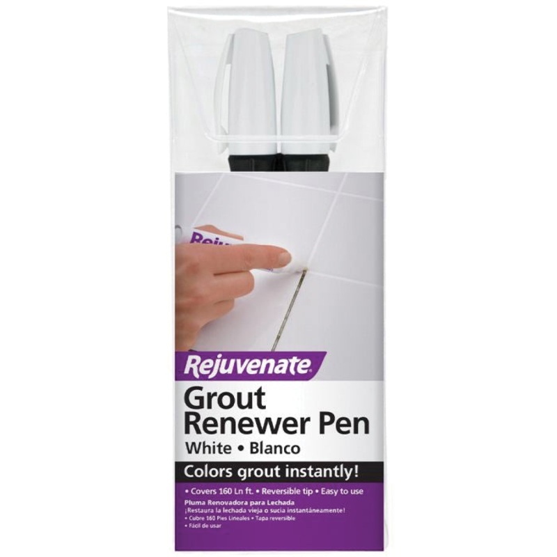 Rejuvenate RJ2GMW Grout Renewer Pen, White