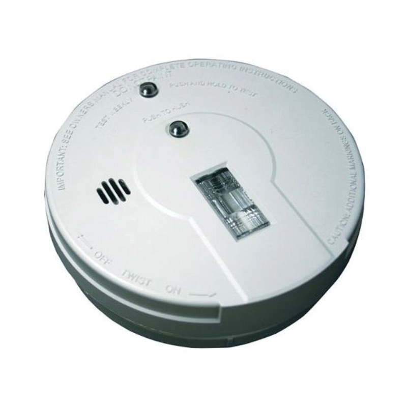 Kidde 44037502 Basic Smoke Alarm, (2) 9 V Batteries Power Source, Photoelectric Sensor, Red Visual Indicator