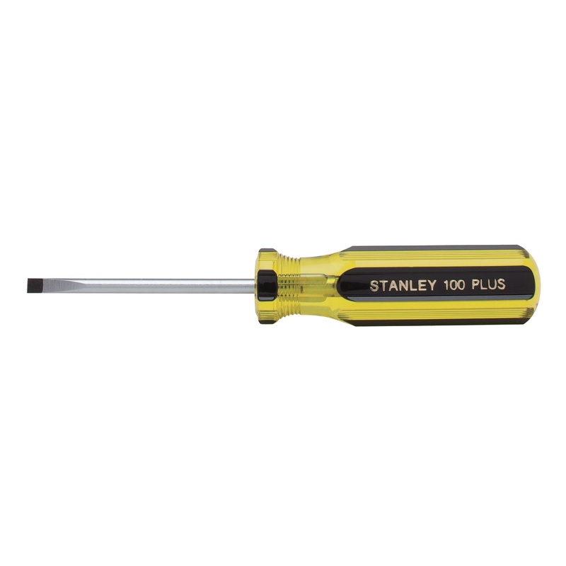 STANLEY 66091 Screwdriver, Slotted Point, 5/16 in Point, 10-5/16 in OAL, Ergonomic Handle