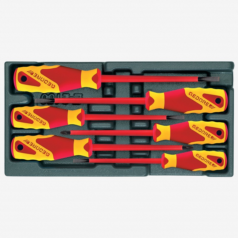 Gedore 1500 ES-VDE 2170 PZ VDE Screwdriver Set in 1/3 ES Tool Module
