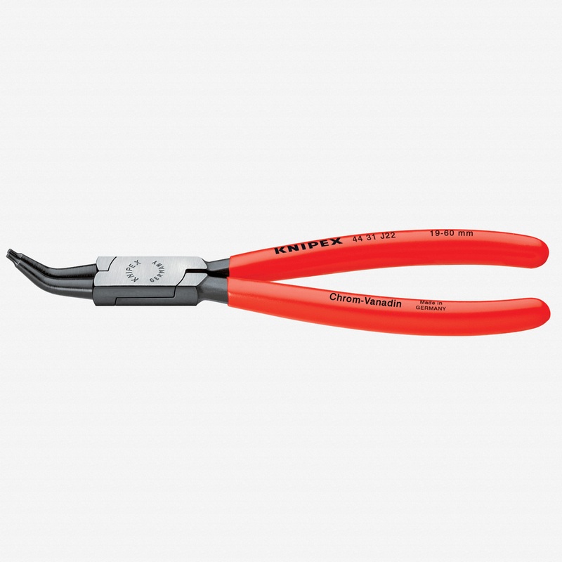 Knipex 45 Degree Angled Tip Internal Circlip Pliers 85-140 mm dia - Plastic Grip