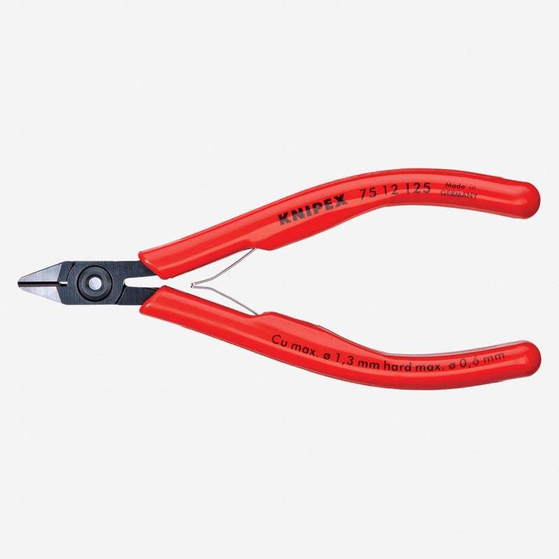 Knipex 5" Electronics Diagonal Cutters w/ Bevel and Lead Catcher - Plastic Grip