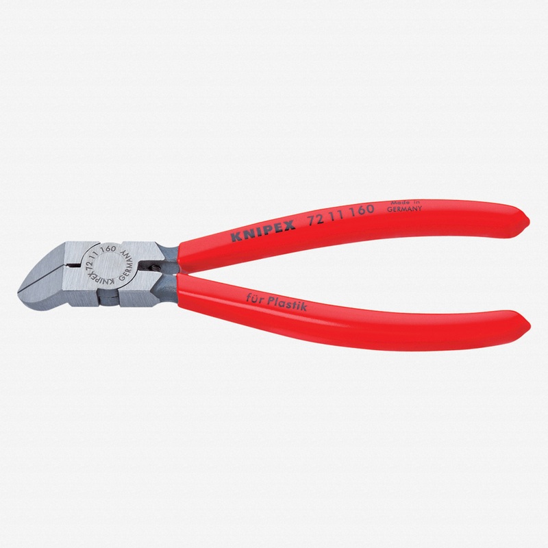 Knipex 6.3" Diagonal Cutters for plastics 45 Degree Angled - Plastic Grip