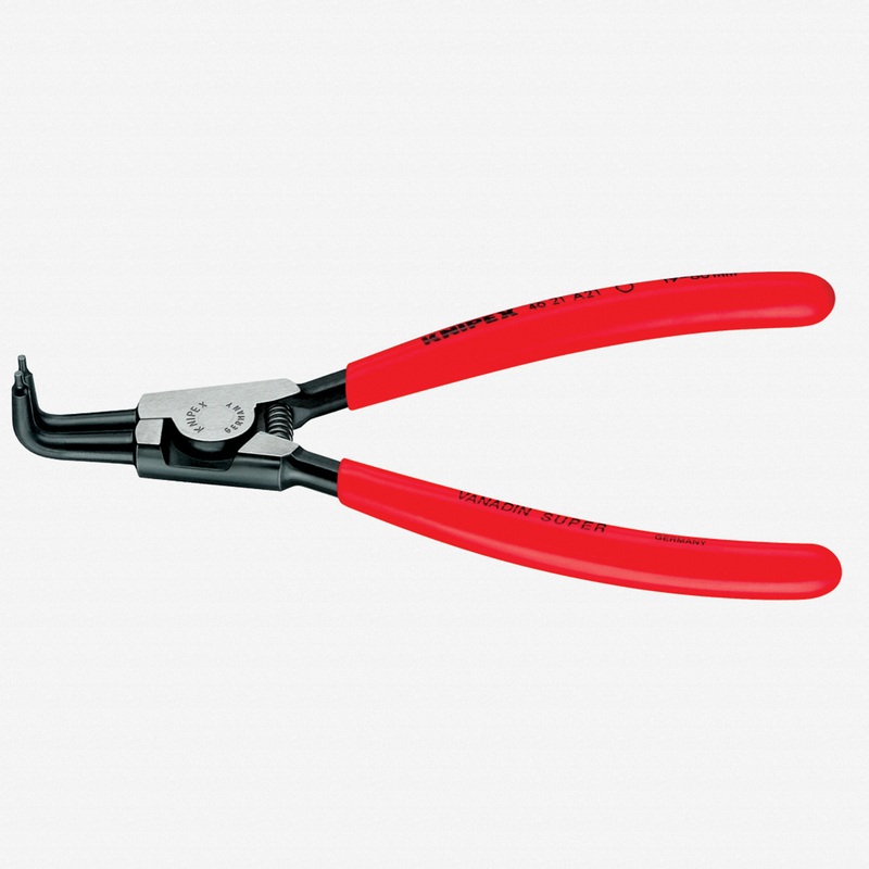 Knipex 90 Degree Angled Tip External Circlip Pliers 19-60 mm dia - Plastic Grip