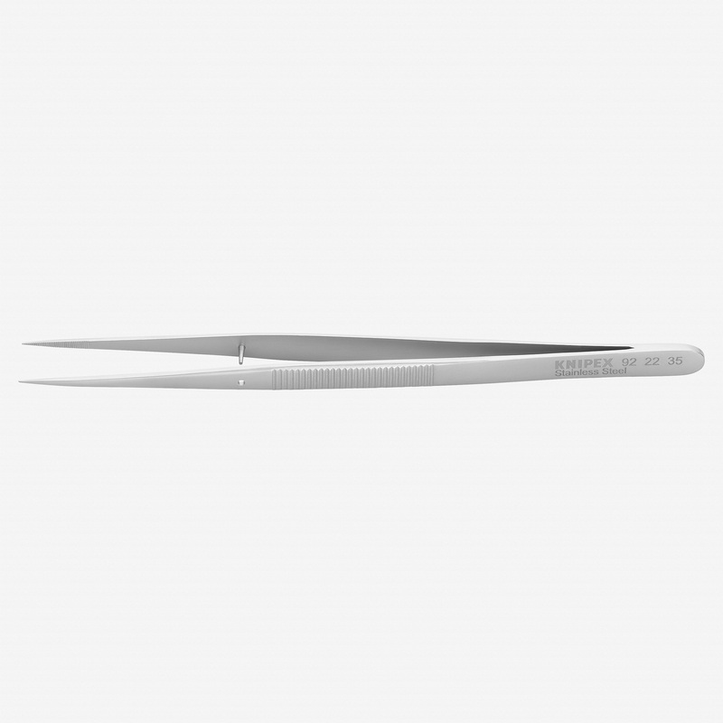 Knipex Precision Tweezers w/ Centering Pin straight pattern acid-proof