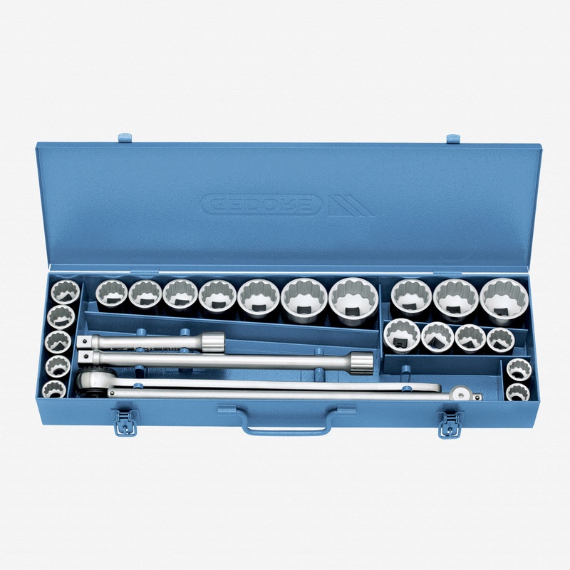 Gedore D 32 EMAU-2 Metric/SAE Socket Set, 3/4" Drive