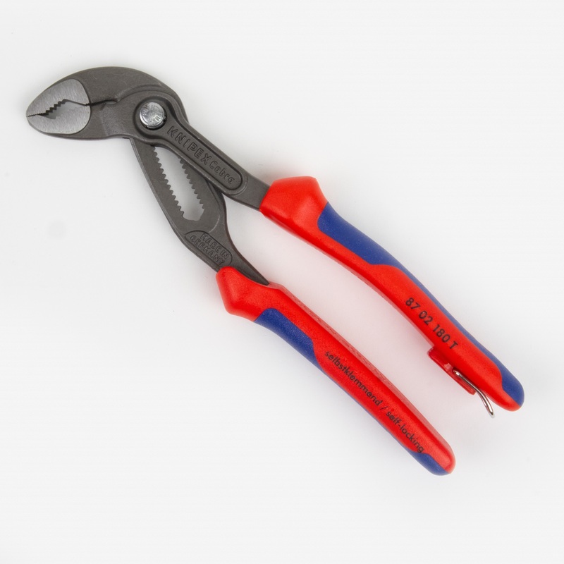 Knipex 7" Cobra Pliers - MultiGrip Tethered Attachment