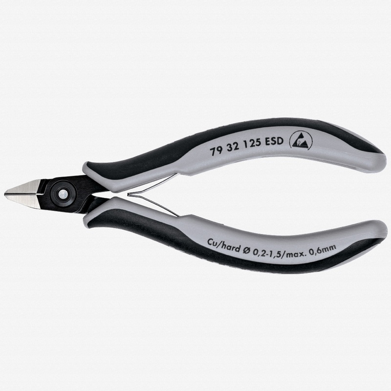 Knipex ESD Precision Electronics Diagonal Cutters Pointed Head w/ Very Small Bevel - MultiGrip