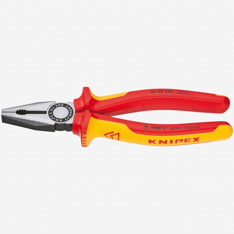 Knipex 8" Combination Pliers - Insulated