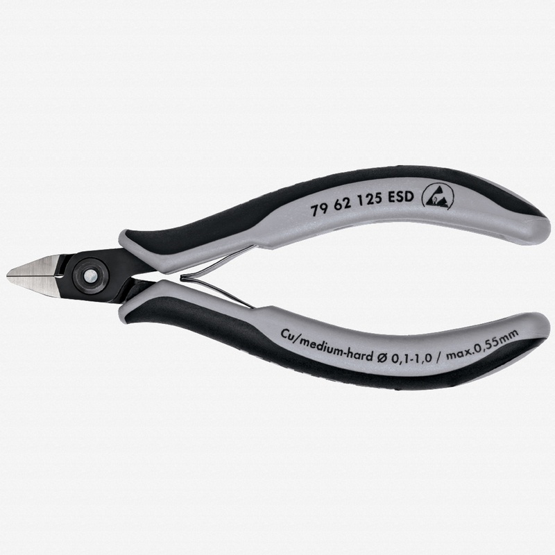 Knipex ESD Precision Electronics Diagonal Cutters Pointed Head w/ Lead Catcher - MultiGrip