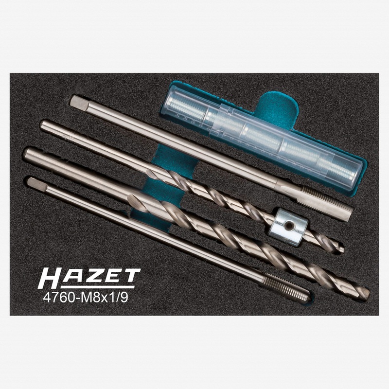 Hazet 4760-M8X1/9 Glow Plug Repair Set, 9 Pieces