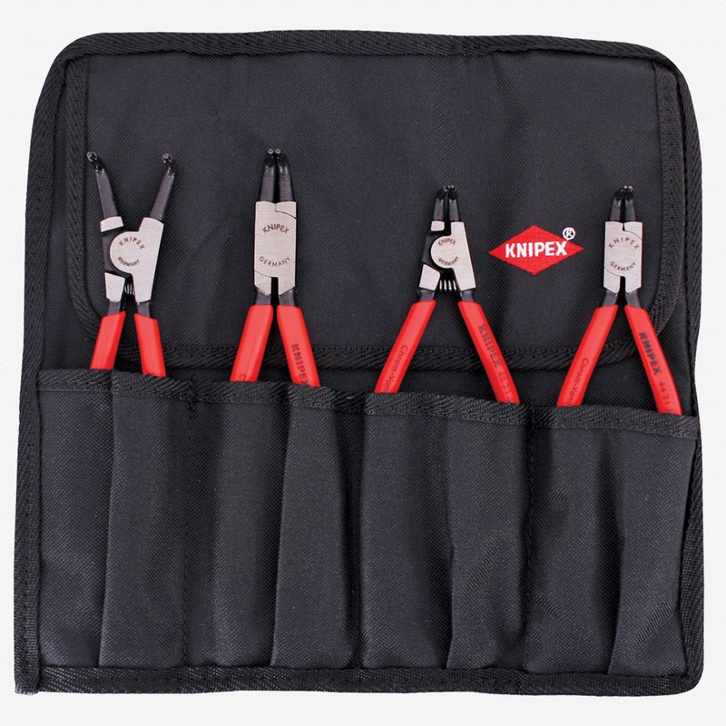 Knipex 4 Piece Circlip Pliers Set in Pouch - 90 Degree