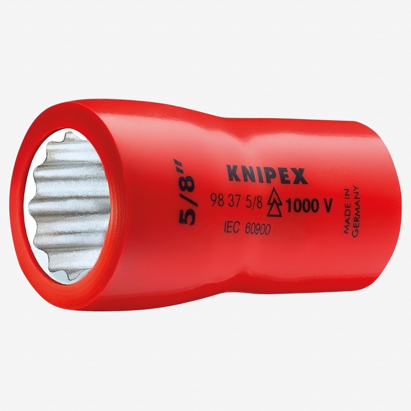 Knipex Insulated 5/8" Socket, 1/2" Drive, 12 Point