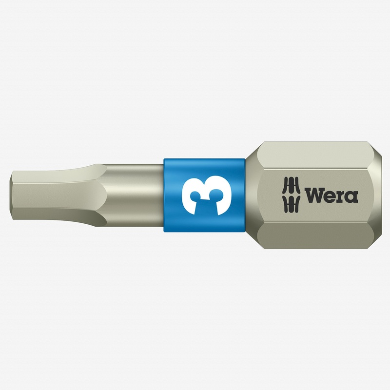 Wera 071073 3 x 25mm Stainless Steel Hex Torsion Insert Bit