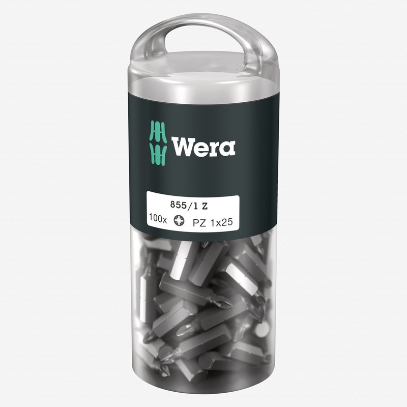 Wera 072443 DIY PZ 1 x 25mm Pozidriv Insert Bit - 100 Pack