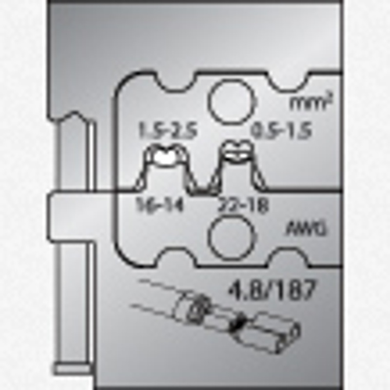 Gedore 8140-10 Module insert for flat plugs 4.8
