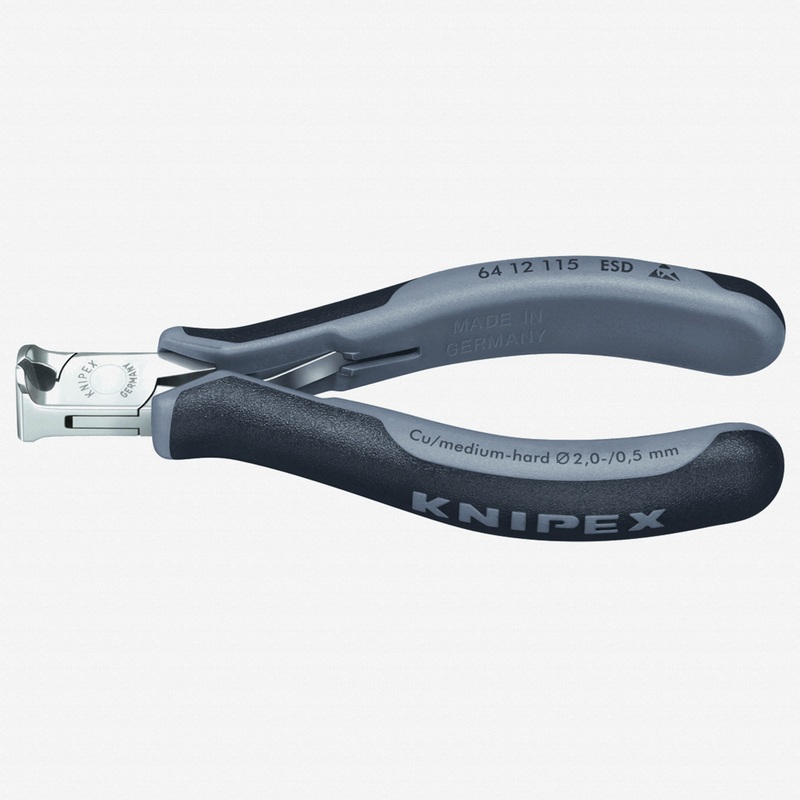 Knipex ESD Electronics End Cutting Nippers w/ Small Bevel - MultiGrip