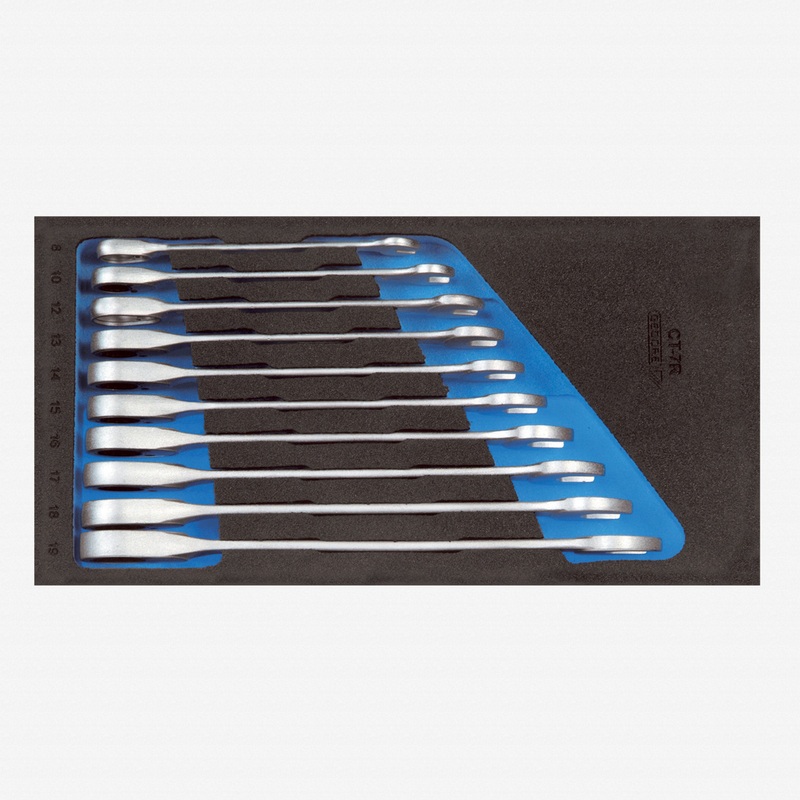 Gedore 1500 CT1-7 R Combination ratchet spanner set in 1/3 CT module