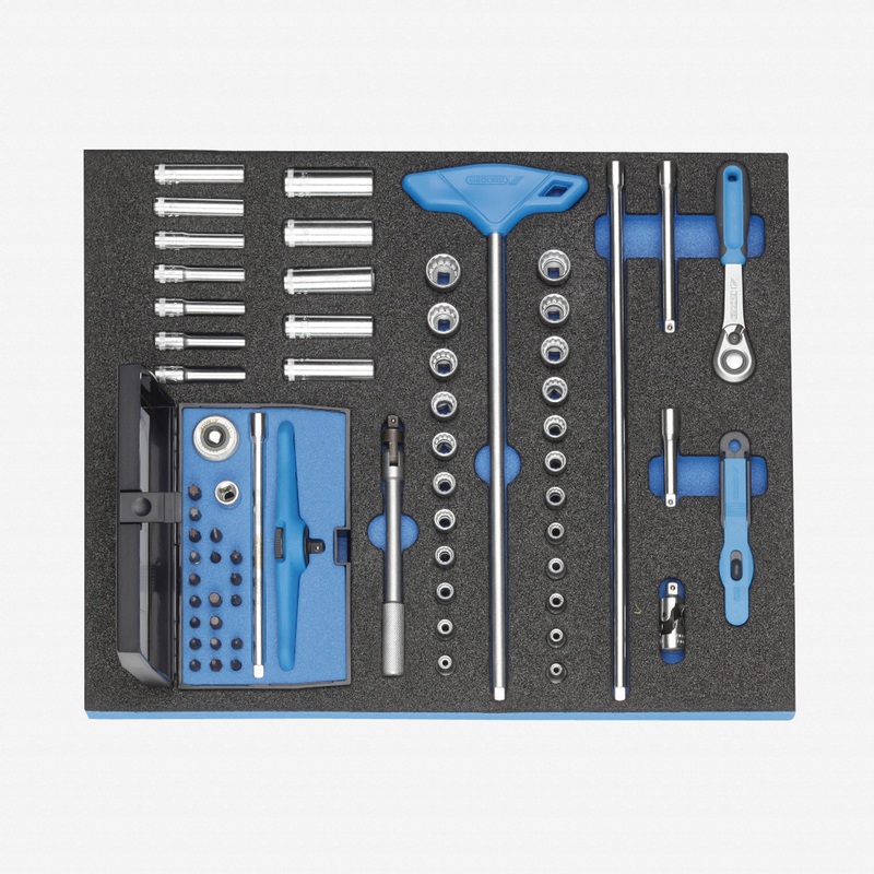 Gedore 2005 CT2-D 20 Screwdriver bit socket set 1/4" in 2/4 CT tool module, 67 pieces