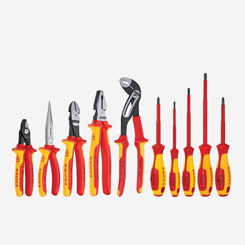Knipex 13 Piece Electricians Set in Tool Roll - Insulated