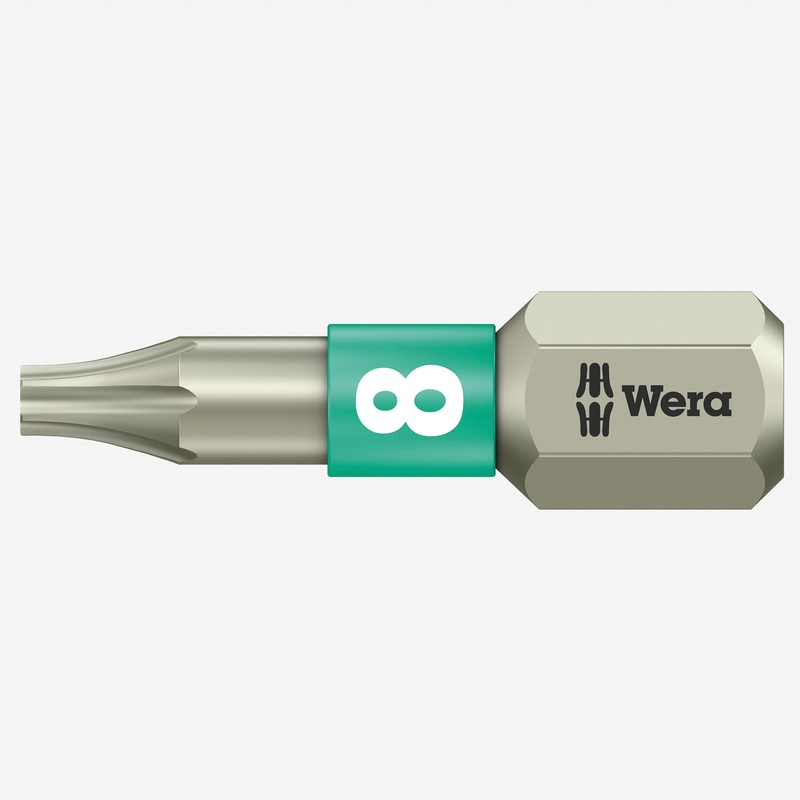 Wera 071030 T8 x 25mm Stainless Steel Torx Torsion Insert Bit