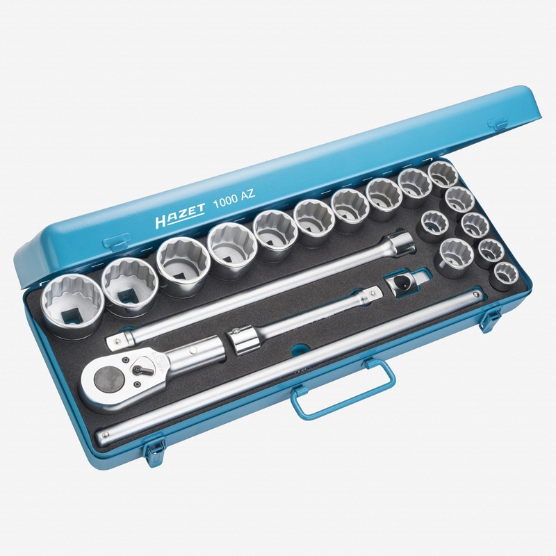 Hazet 1000AZ Socket set 12 Pt SAE Socket Set 3/4" Drive
