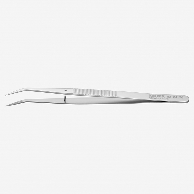 Knipex Precision Tweezers w/ Centering Pin angled tips