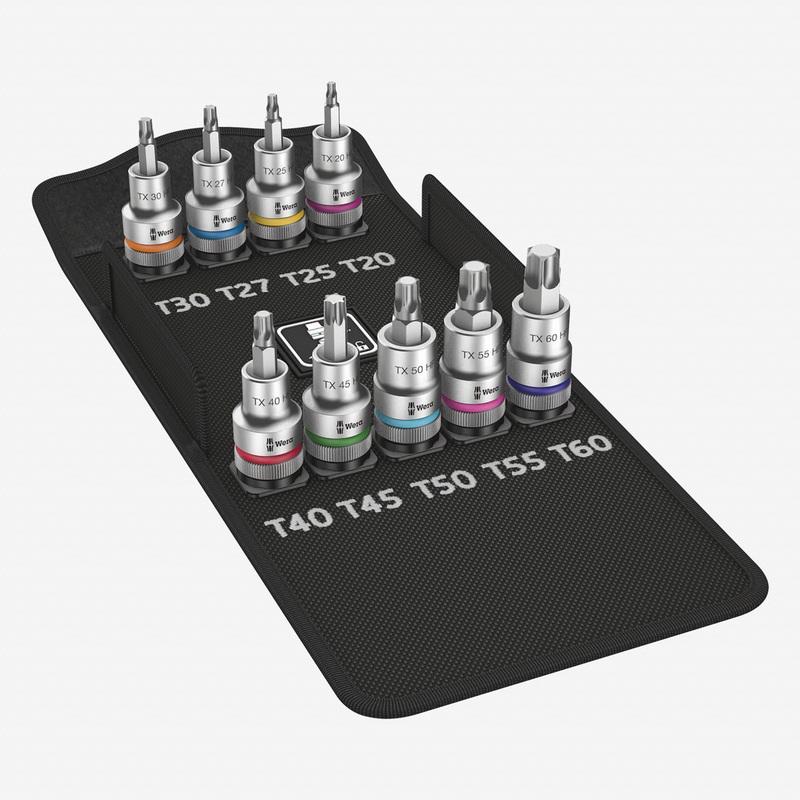 Wera 004202 Torx HF 1 Zyklop Bit Socket Set 1/2" Drive - with Holding Function