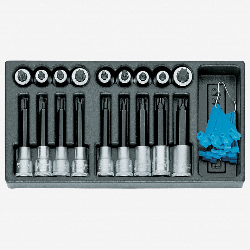 Gedore 1500 ES-ITX 19 LKP Screwdriver bit socket set 1/2" in 1/3 ES tool module