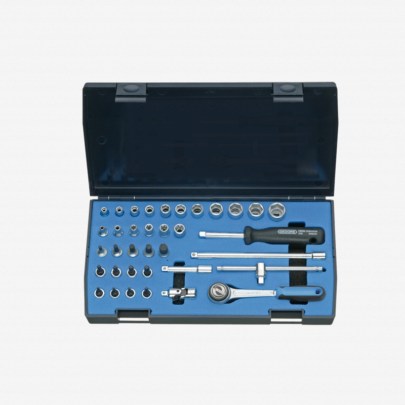 Gedore 20 ITU-3 Socket set 1/4" 36 pcs hex IN-TX-ITX