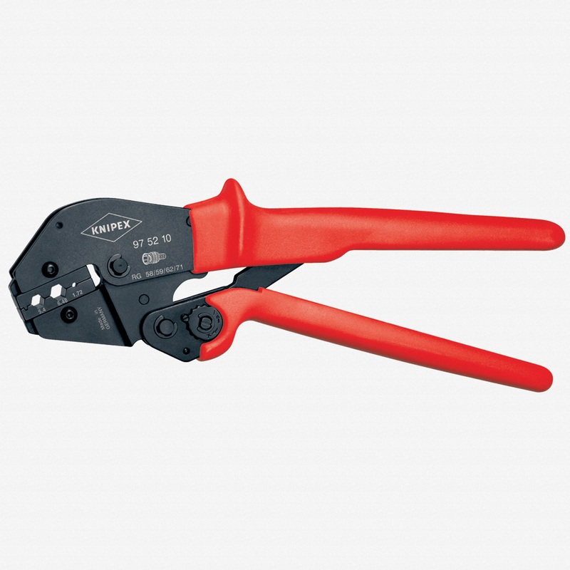 Knipex Crimping Pliers w/ Lever Transmission - Coax-, BNC- and TNC- connectors