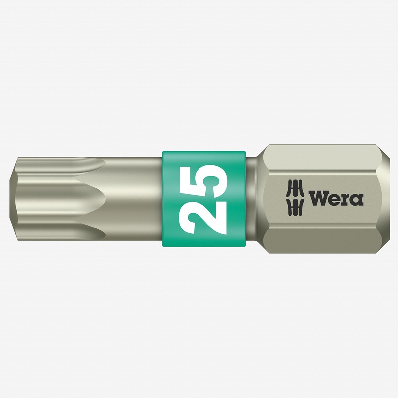 Wera 071035 T25 x 25mm Stainless Steel Torx Torsion Insert Bit