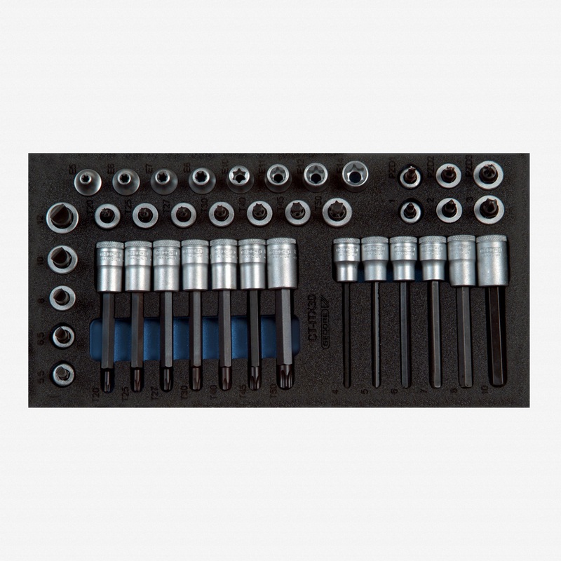Gedore 1500 CT1-ITX 30 Screwdriver bit socket set 3/8" in 1/3 CT module