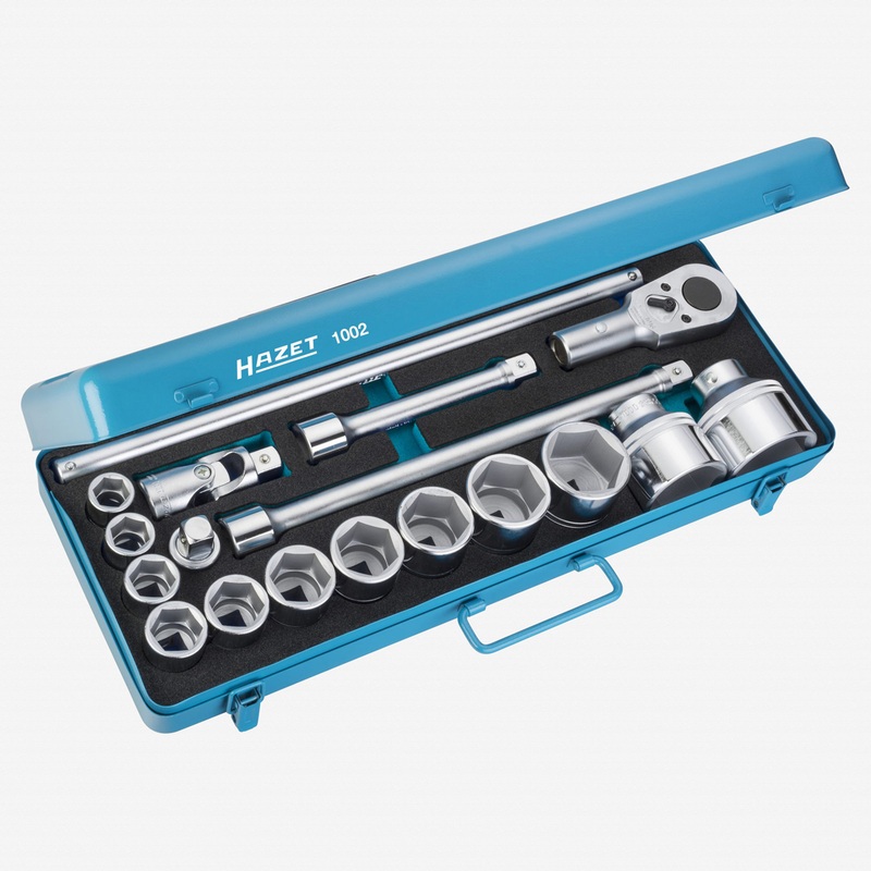 Hazet 1002 18 Piece Socket set 3/4" Drive 22-60mm