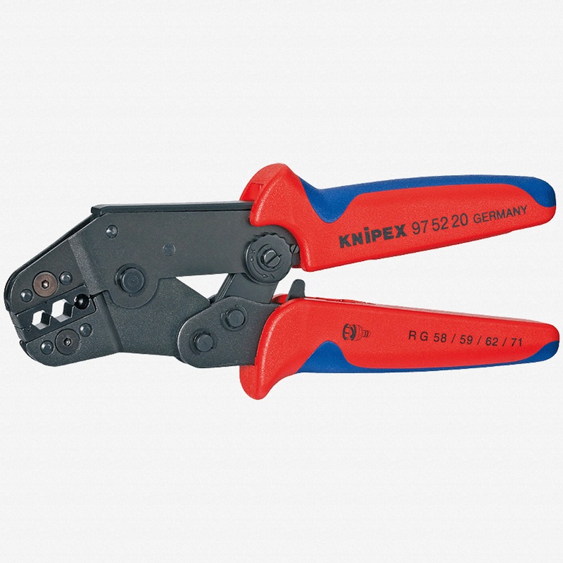 Knipex Short Crimping Pliers w/ Lever Transmission - Coax-, BNC- and TNC