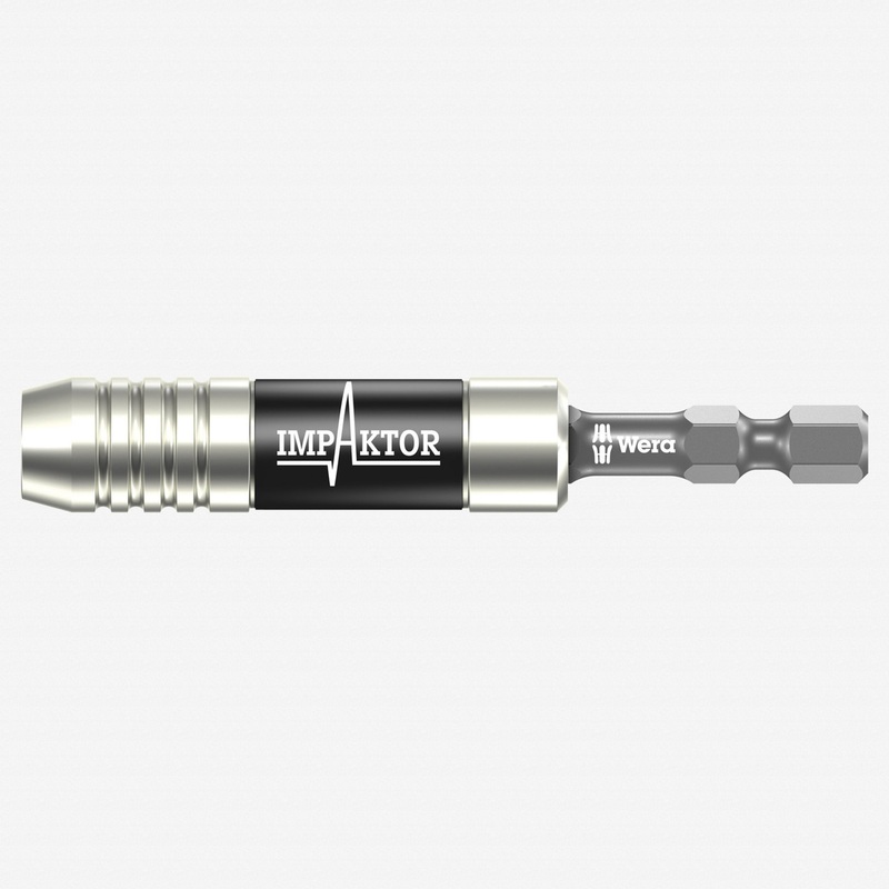 Wera 057675 Stainless Steel Impaktor Bit Holder with retaining ring and magnet