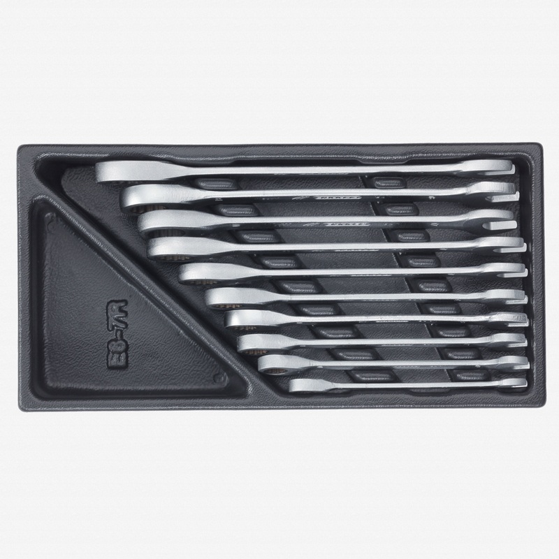 Gedore 1500 ES-7 R Combination ratchet spanner set in 1/3 ES tool module